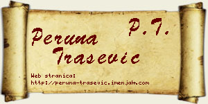 Peruna Trašević vizit kartica